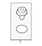 85714F2000 - Body: Scuff Plate Grommet for Hyundai: Elantra, Elantra GT, Elantra N, Ioniq, Venue Image
