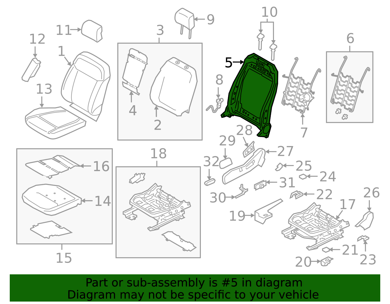 kb3z5461018c - Ford Seat Back Frame | Levittown Ford Parts