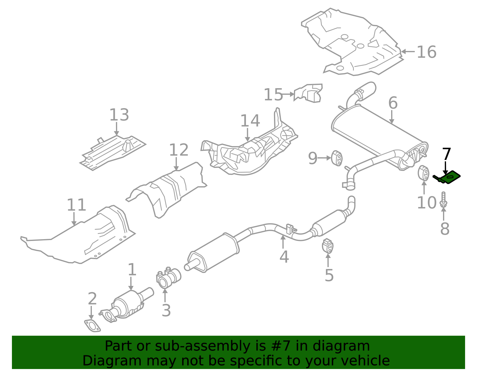 2012-2018 Ford | Rear Muffler Bracket | CV6Z-5K291-C | Walls' Ford Parts