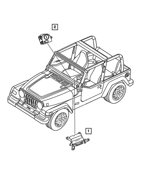 Air Bag Systems for 2004 Jeep Wrangler #1