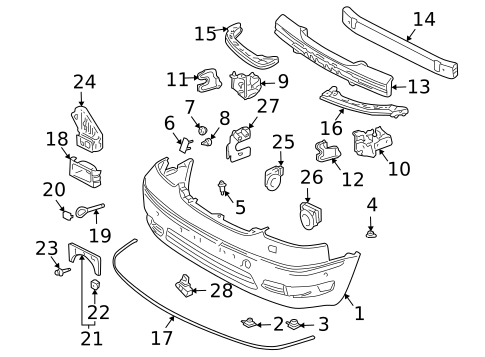 Bumper & Components - Front for 2006 Lexus LS430 #0