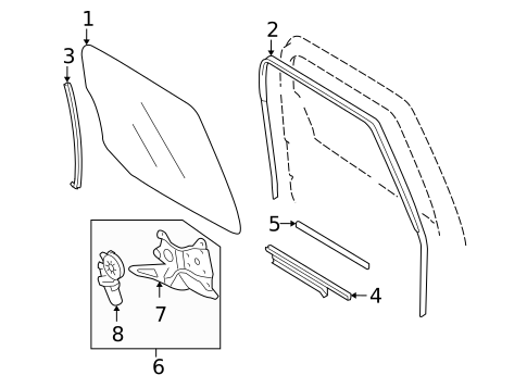 Glass - Rear Door for 2011 Suzuki SX4 #0