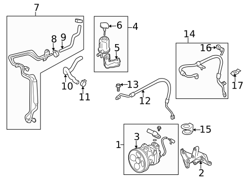 Pump & Hoses for 2012 Subaru Tribeca #0