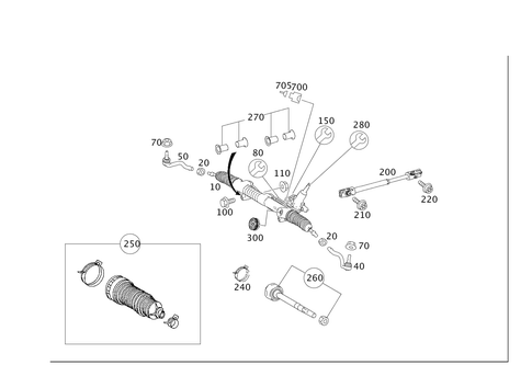 Steering Gear and Steering Linkage for 2009 Mercedes-Benz GL550 #0