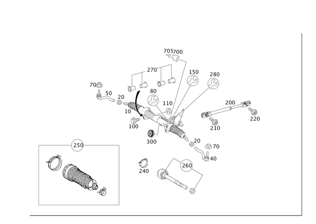 949905909 - Steering: Hexagon Nut for Mercedes-Benz Image image