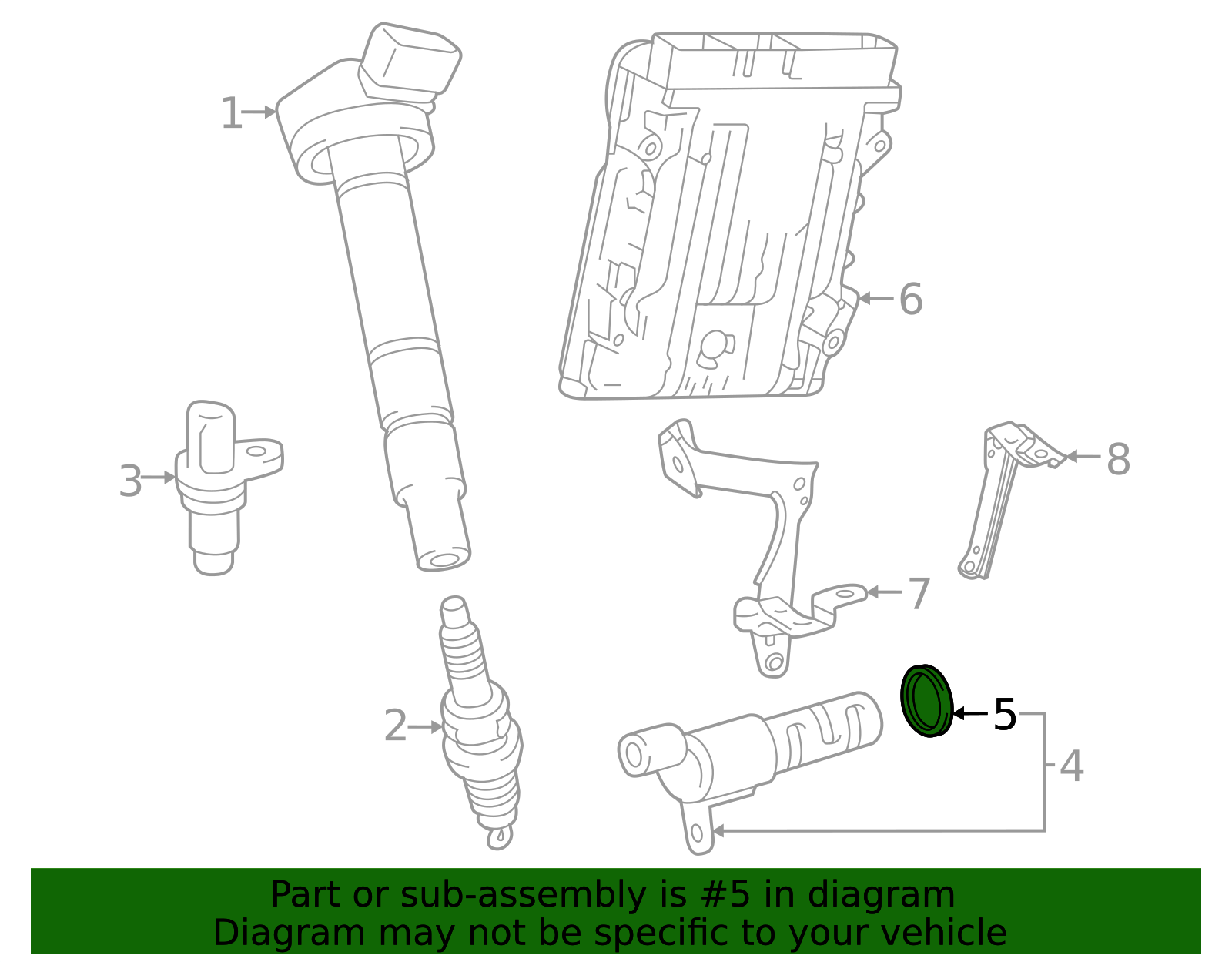 2016-2025 Lexus Engine Crankshaft Position Sensor Seal 90301-14016