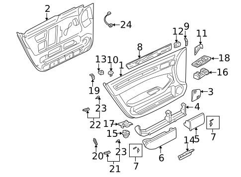Interior Trim - Front Door for 2003 Audi S6 #0