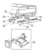5FG80WSBAE - Frames and Bumpers: Rear Bumper for Dodge: Ram 1500, Ram 2500, Ram 3500 Image