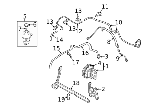 Pump & Hoses for 2004 Mitsubishi Galant #0