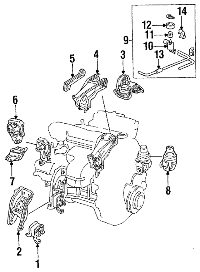 50826SV4000 - Engine: Front Mount Bracket for Honda Image