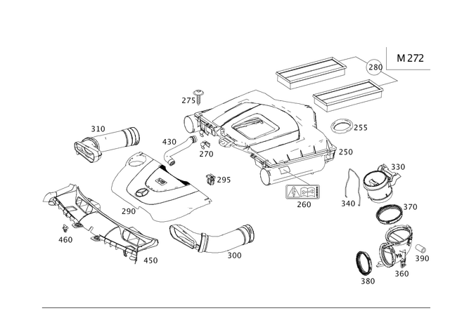 2045000355 - Chassis Sheet Metal Parts/Air Intake: Fan Shroud for Mercedes-Benz: GLK250, GLK350 Image image