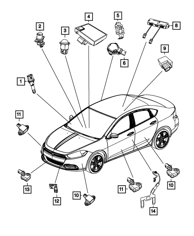 « 68163781AA – Electrical : Température D'air Capteur pour Mopar Image »