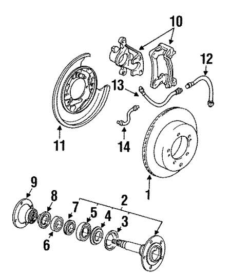 Front Brakes for 1994 Mitsubishi 3000GT #2