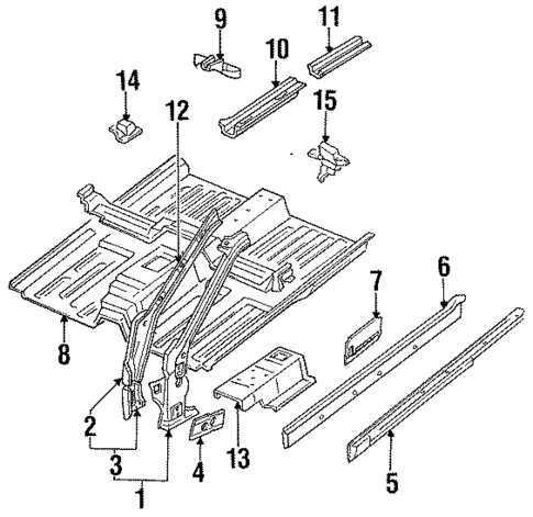 Hinge Pillar for 1991 Nissan Sentra #1