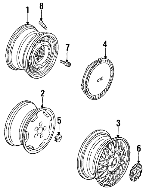 Wheels for 1990 Audi V8 Quattro #0