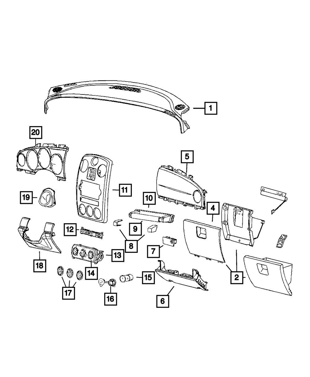 Instrument Cluster Bezel - Mopar (YW801XRAK)