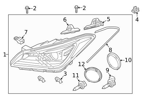 Headlamp Components for 2015 Hyundai Genesis #1