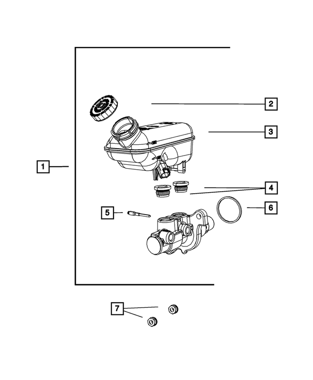 68002154AB - Brakes: Brake Master Cylinder Reservoir for Mopar Image image