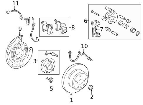 Anti-Lock Brakes for 2010 Toyota Highlander #4