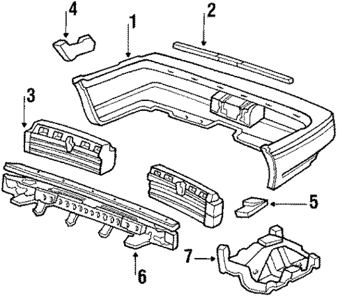 Bumper & Components - Rear for 1986 Acura Legend #0