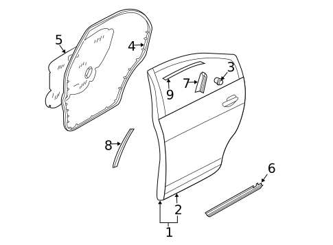 Door & Components for 2006 Nissan Maxima #0