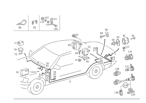 Electrical Parts Used for Trailer Coupling for 1993 Mercedes-Benz 400E #0