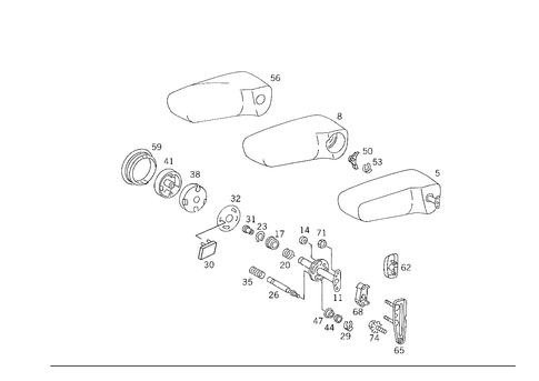 Folding Armrest for 1988 Mercedes-Benz 300E #2