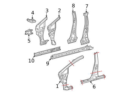 Center Pillar & Rocker for 2015 Toyota Prius #0