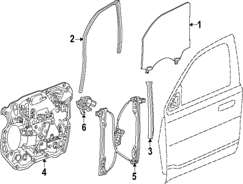 Glass - Front Door for 2025 Ram 1500 #0