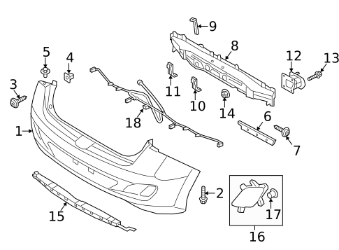 Bumper & Components - Rear for 2017 Hyundai Elantra GT #0