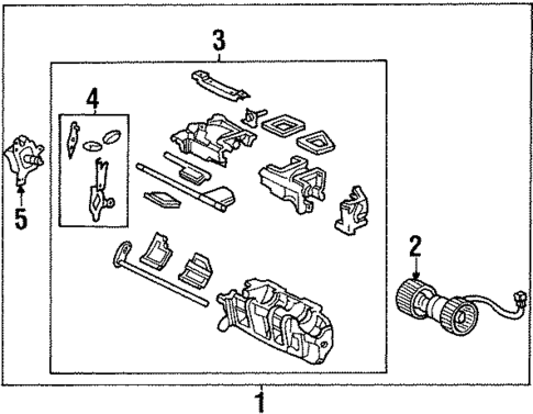 Blower Motor & Fan for 1997 Acura TL #0