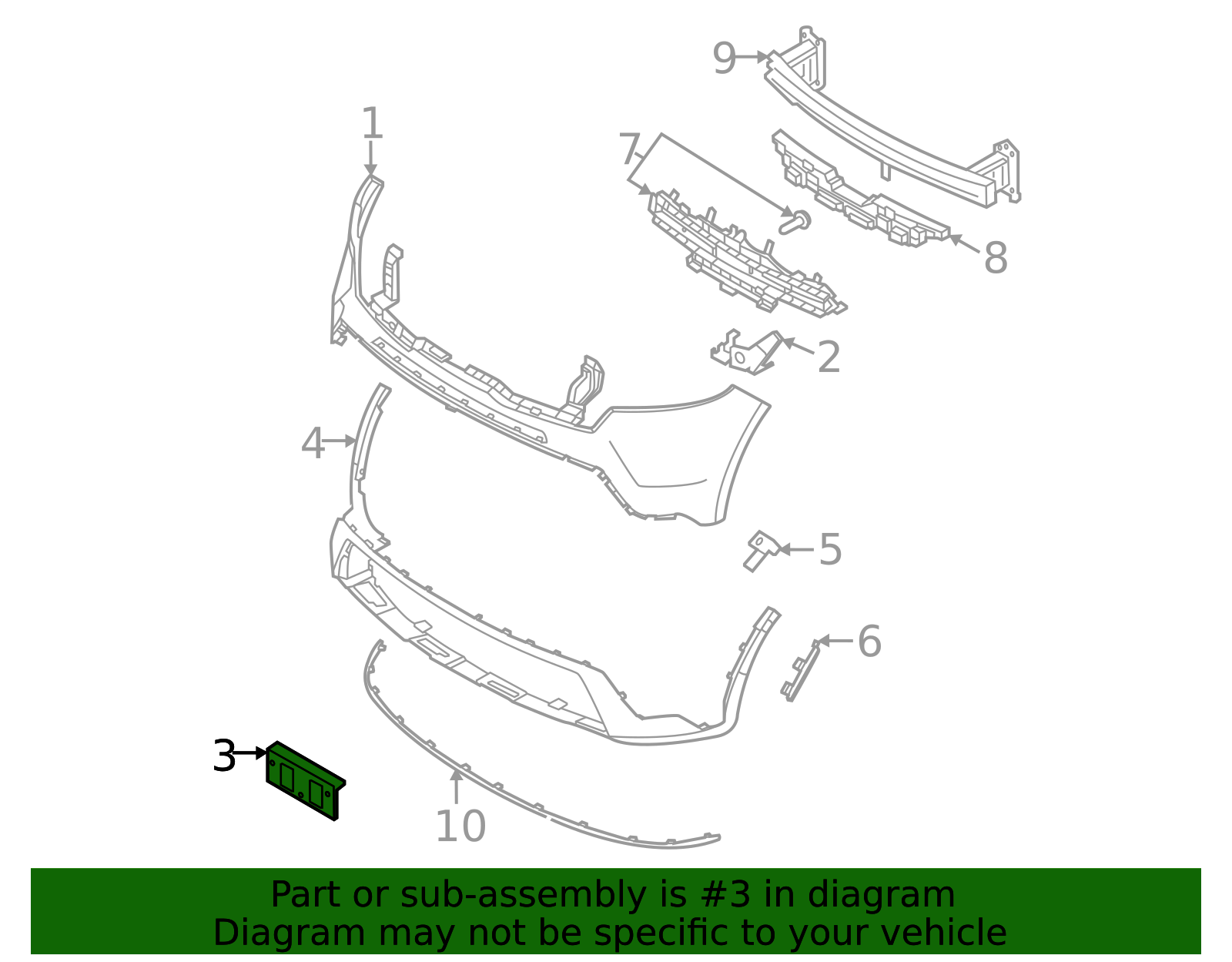 2021-2023 Kia Sorento License Bracket 86519-R5000 | OEM Parts Online