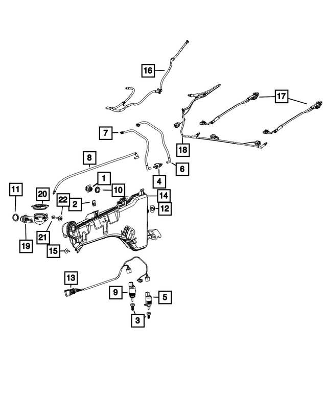 68683334AA - Electrical: Windshield Washer Pump Grommet for Jeep: Cherokee, Wagoneer S Image