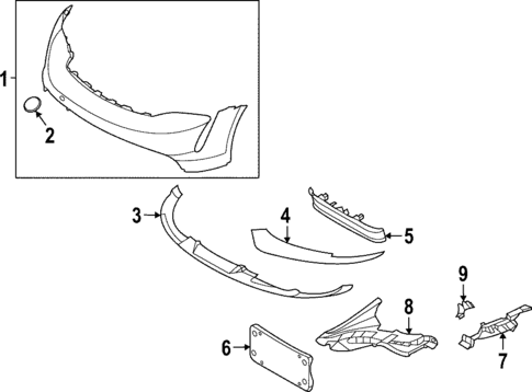 Bumper & Components - Front for 2024 Porsche Taycan #0