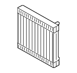 17118620207 - Cooling System: Auxiliary Radiator for BMW: 530e, 530e xDrive, 530i, 530i xDrive, 540d xDrive, 540i, 540i xDrive, 640i xDrive Gran Turismo, 740e xDrive, 740i, 740i xDrive, 745e xDrive, 750e xDrive, 750i, 750i xDrive, 760i xDrive, 840i, 840i Gran Coupe, 840i xDrive, 840i xDrive Gran Coupe, Alpina B7, Alpina B8 Gran Coupe, M5, M5 Touring, M550i xDrive, M760i xDrive, M8, M8 Gran Coupe, M850i xDrive, M850i xDrive Gran Coupe, X3, X5 Image