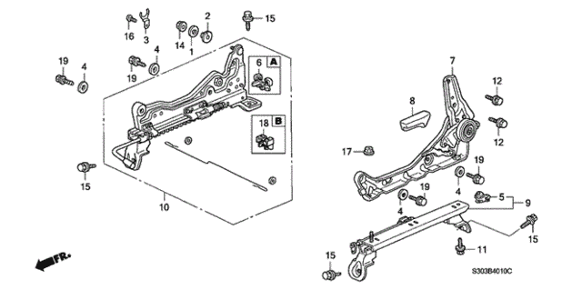 Front Seat Components (1) for 2000 Honda Prelude #0