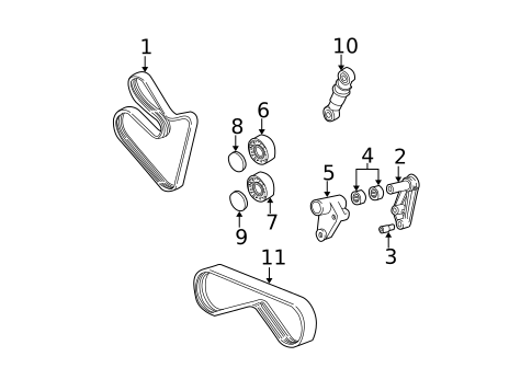 Belts & Pulleys for 2003 BMW X5 #0