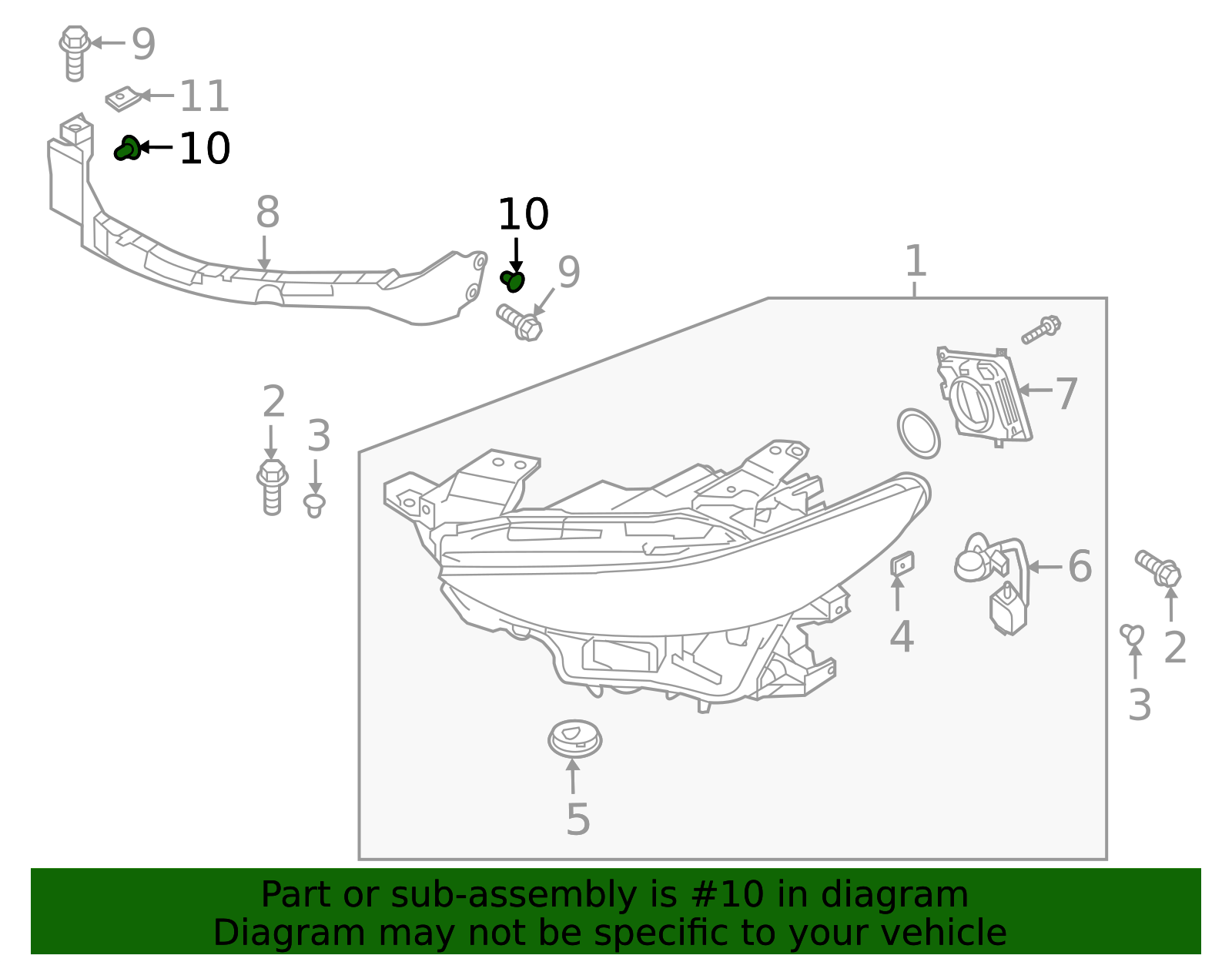 DFR5-56-145 - Headlamp Assembly Rivet - Mazda Swag