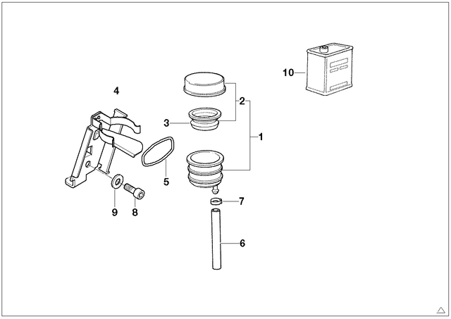 34312332916 - Brakes: Fluid Container Rear -  for BMW-Motorrad Image