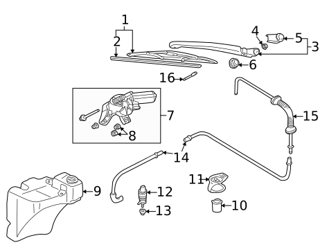 Rear Wiper Components for 2002 Audi Allroad Quattro #0