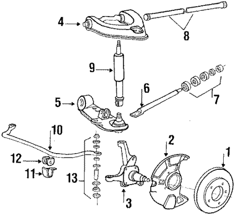 Front Suspension for 1989 Mitsubishi Van #0