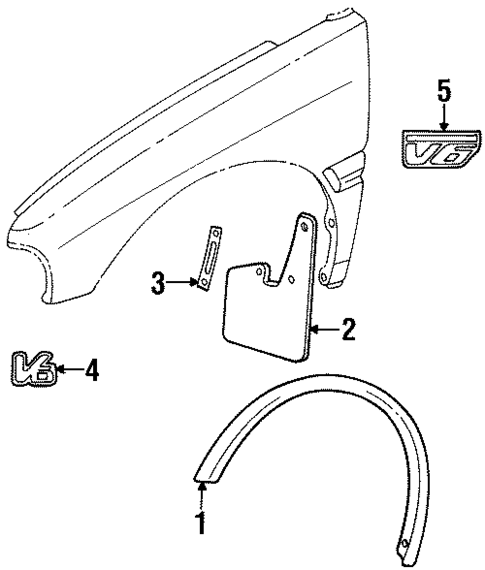 Exterior Trim - Fender for 1991 Isuzu Rodeo #0