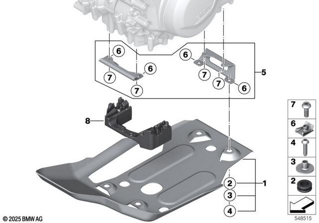 7147693887 - Fuel Supply: C-Clip Nut, Self-Locking - M6-zns3 for BMW-Motorrad Image