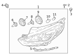 1864305009L - Electrical: Marker Lamp Bulb for Hyundai Image