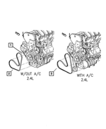 4668444AE - Cooling: Power Steering Belt for Chrysler: PT Cruiser Image