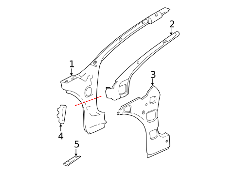 Hinge Pillar for 2002 Chevrolet Impala #0