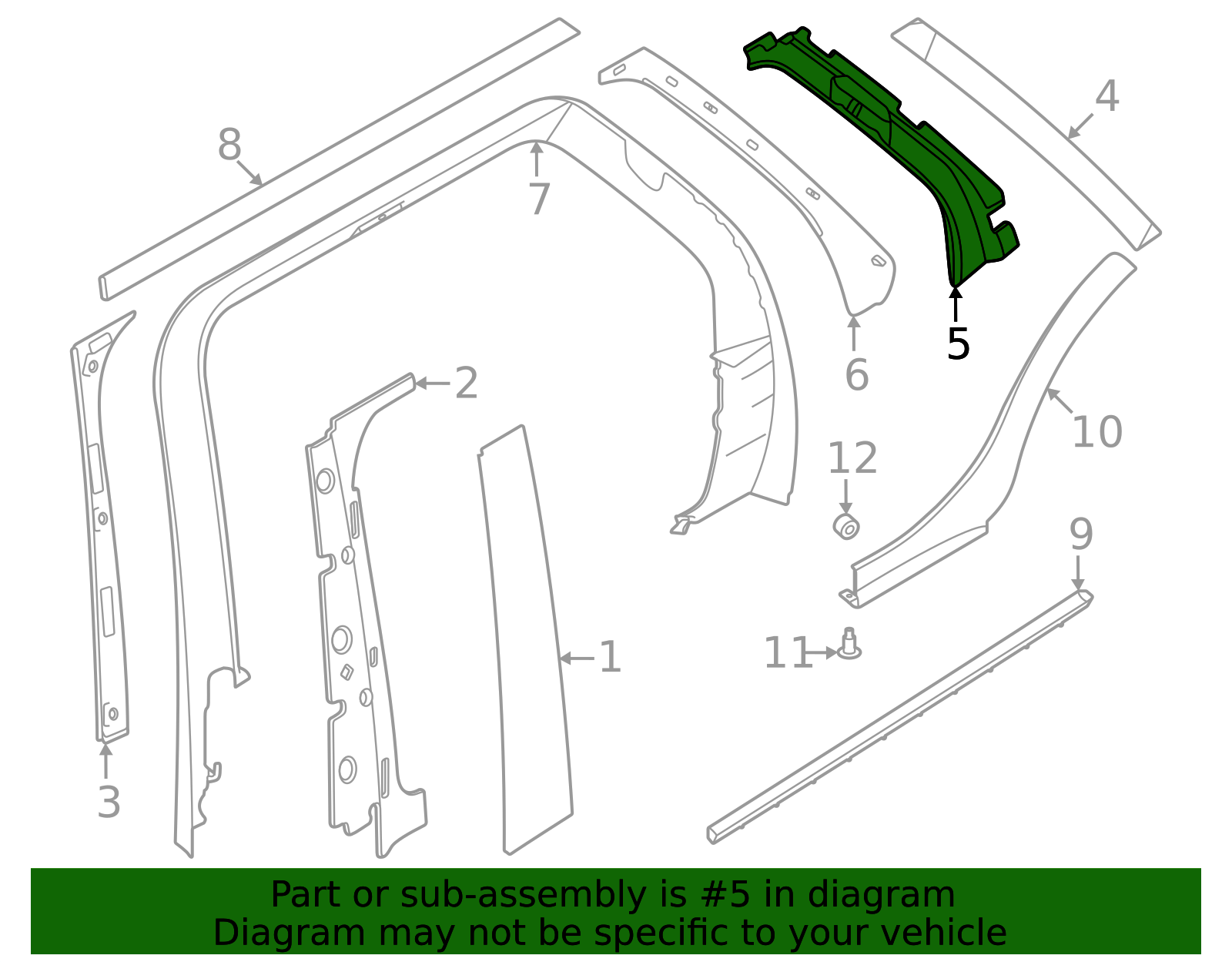 Genuine OEM Rear Insulator Part# LR181864 Fits 2023 Land Rover