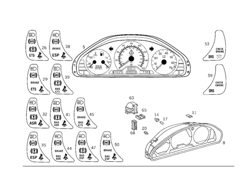 Instrument Cluster for 1994 Mercedes-Benz E420 #1