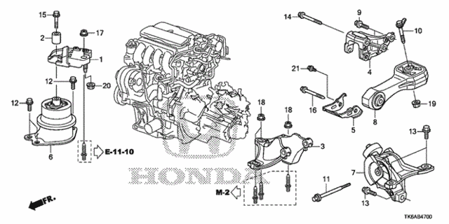 Engine Mount (MT) (KA/KC) for 2013 Honda Fit #0