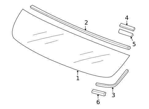 Glass - Lift Gate for 2015 Honda Crosstour #1
